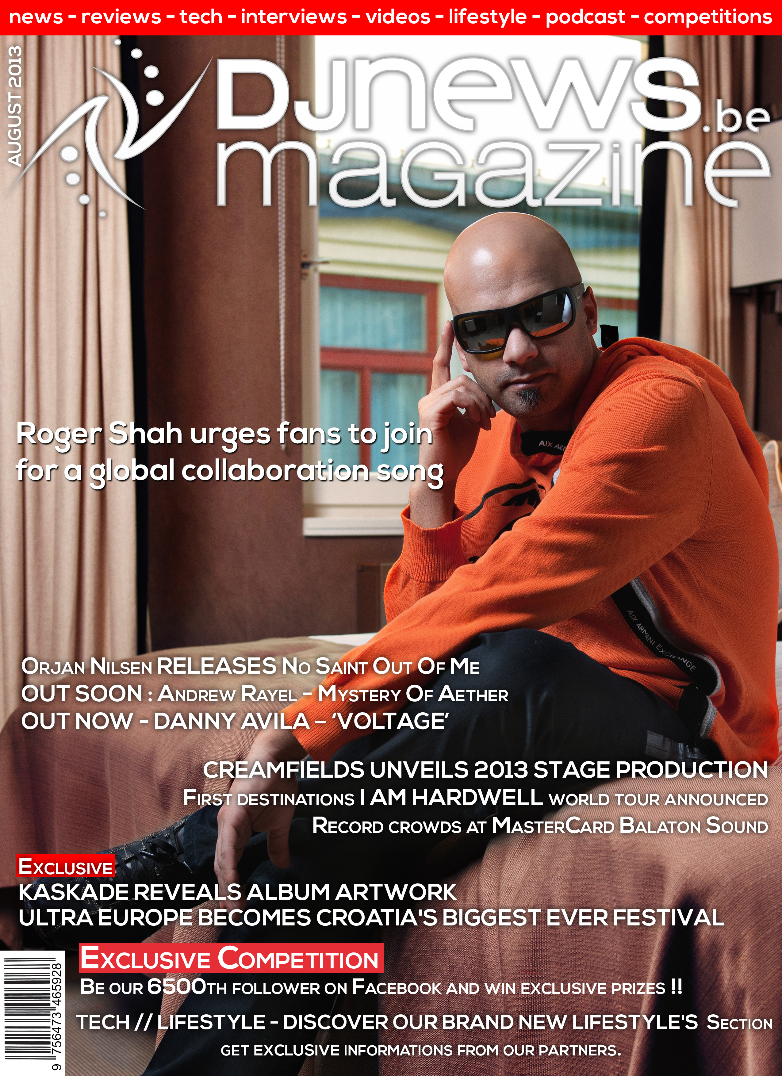 roger shah front cover of dj news magazine